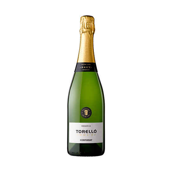 sparkling-wine-torello-reserva Front view of the Torelló Reserva Brut 2015 sparkling wine bottle