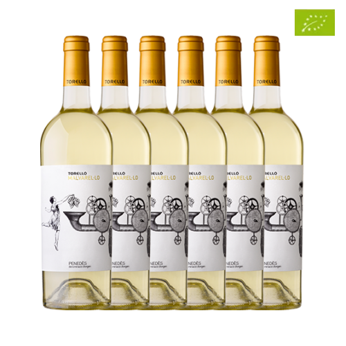 Imatge de 6 ampolles de vi blanc de la D.O. Penedès Malvare·lo de Torelló Viticultors