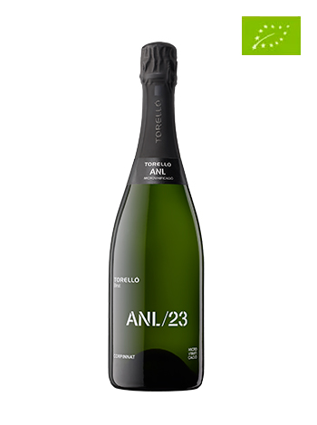 Ampolla de vi escumós Torelló Tradicional Brut Nature 2014 vista frontal 