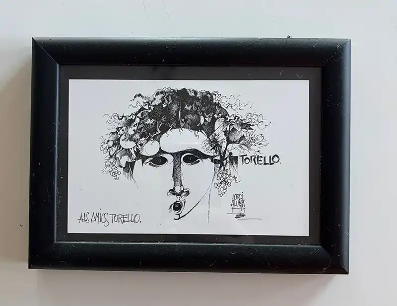 Jordi Alumà hand drawing of Bacchus god